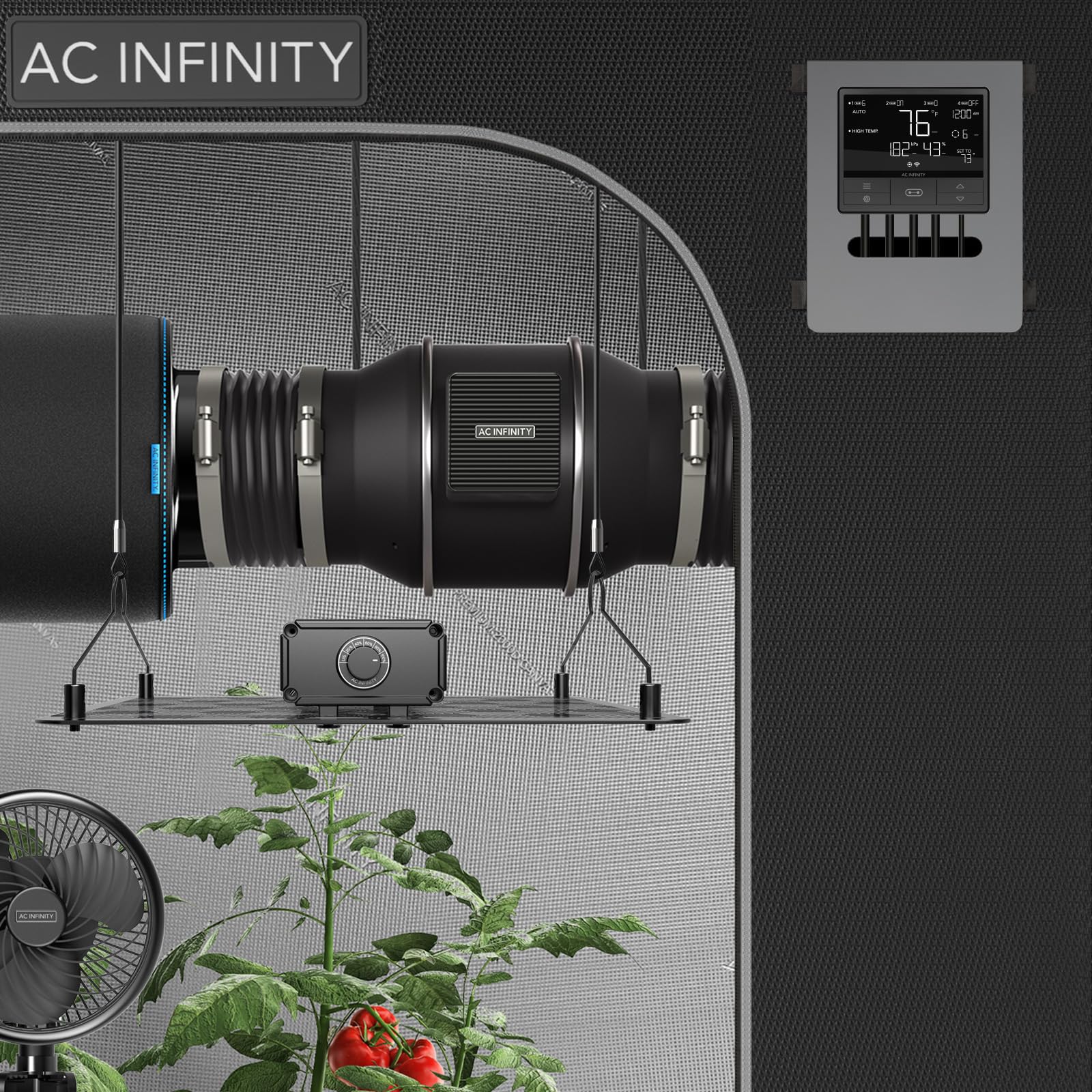 AC Infinity CloudLine Pro T10 dimensions 11.3 x 15.1 x 12.2 inches