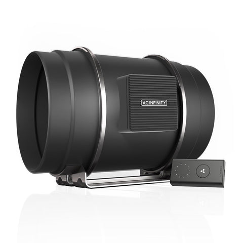 AC Infinity CLOUDLINE S8 PRO 8-inch duct fan provides strong, efficient ventilation for hydroponic grow rooms.