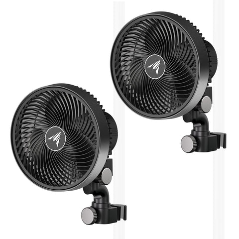 AC Infinity CLOUDRAY S6 clip fan 6in in side view improving plant air distribution.
