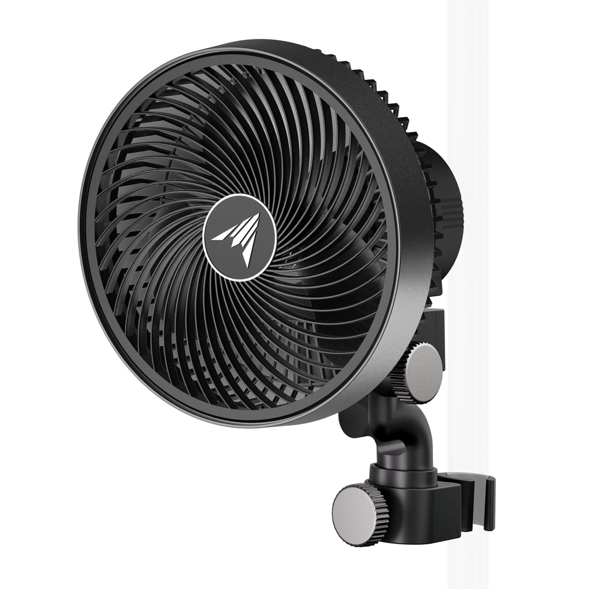 AC Infinity CLOUDRAY S6 clip fan front view for steady airflow in grow tents.