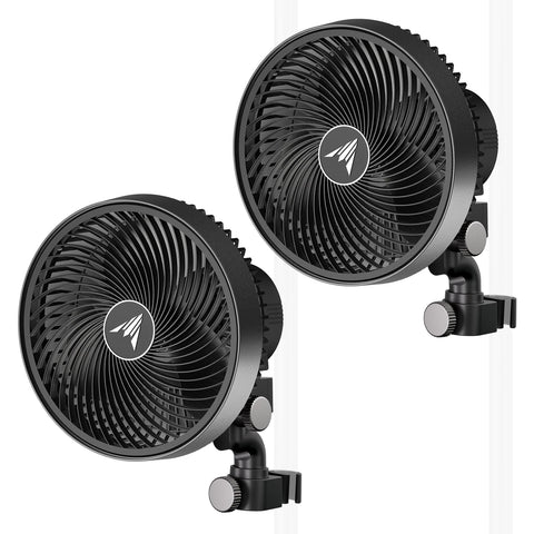 AC Infinity Cloudray S9 clip fan front view for targeted airflow in tents