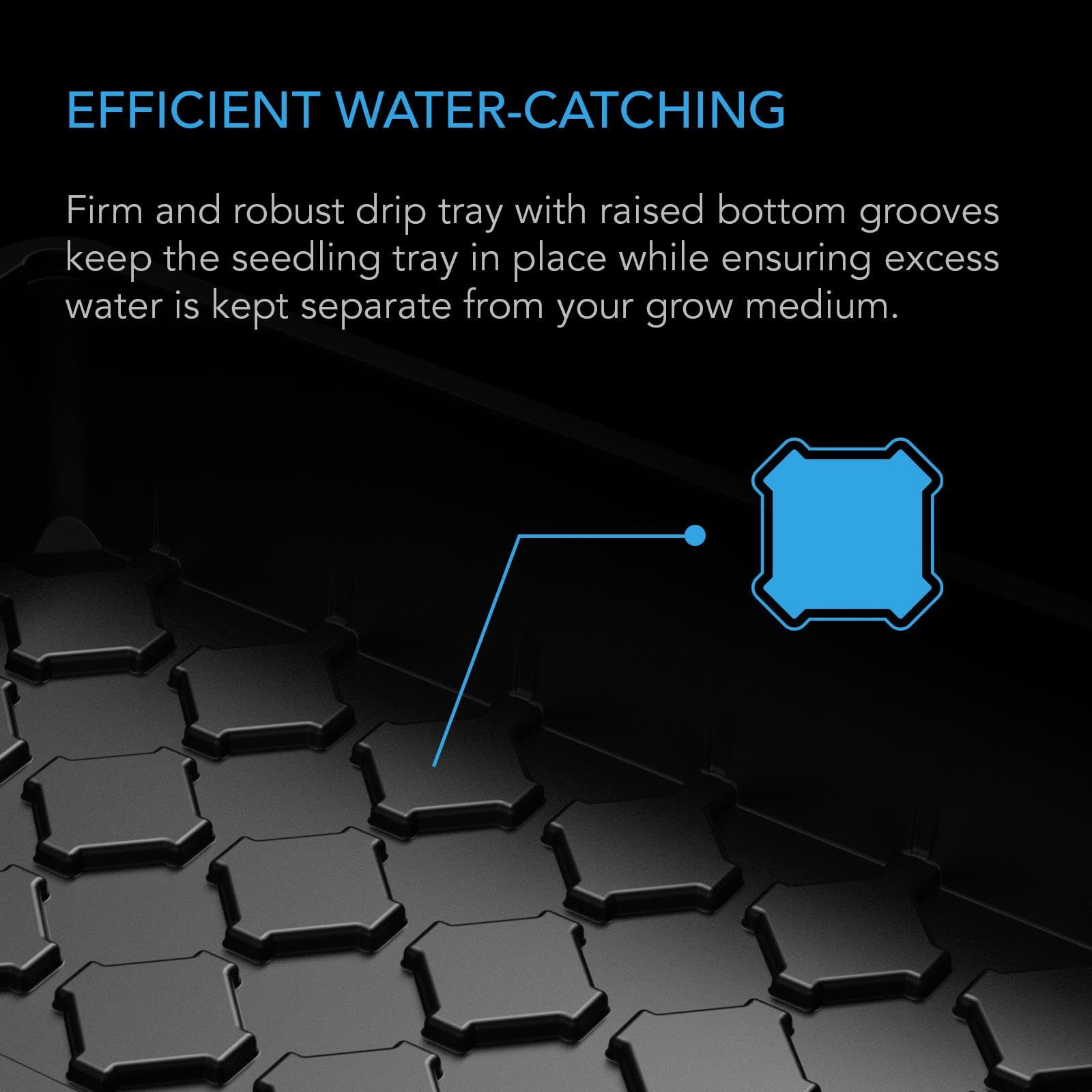AC Infinity durable drip tray prevents leaks and drips.