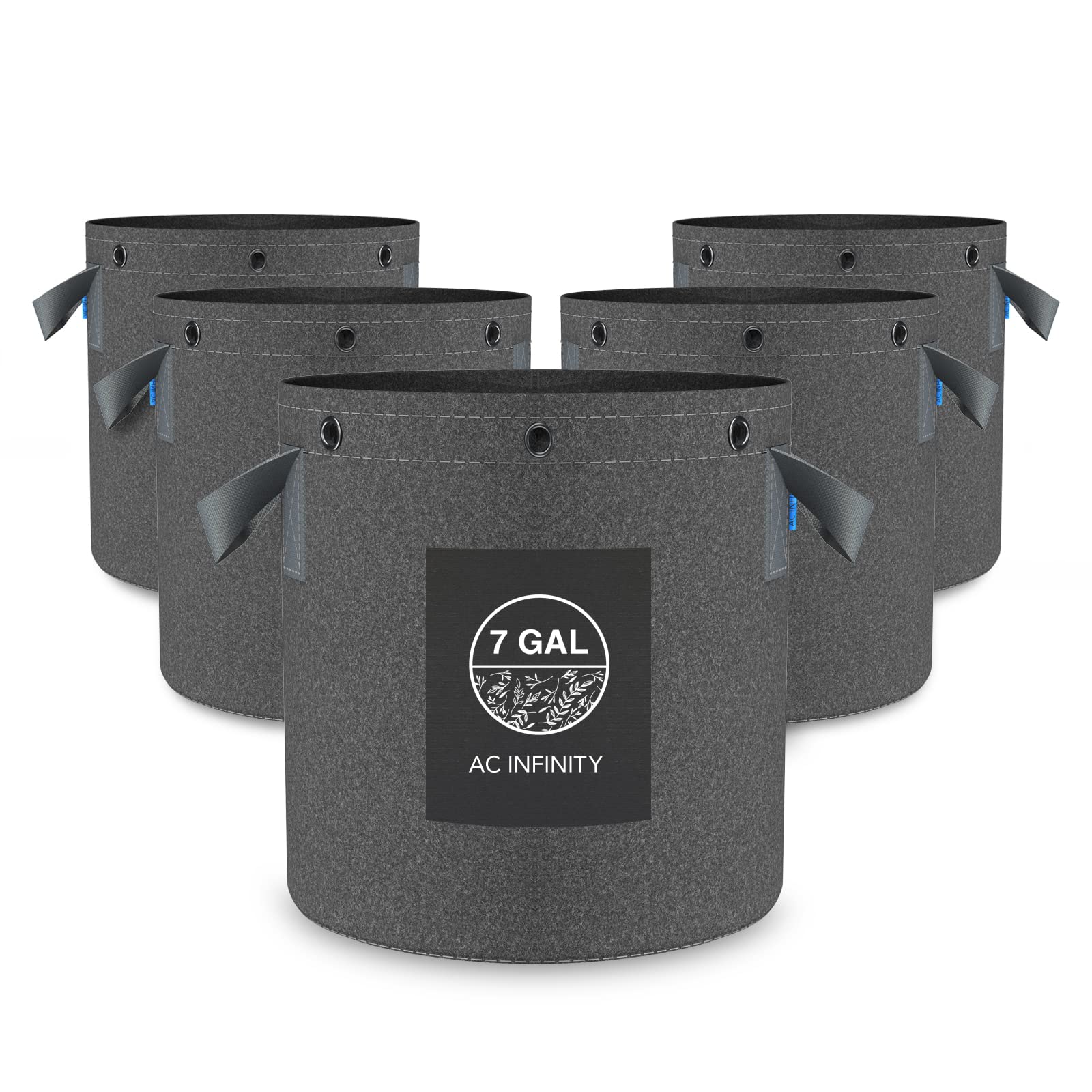 AC Infinity heavy-duty fabric pots 7-gallon pack showcase durable, versatile growing solutions.