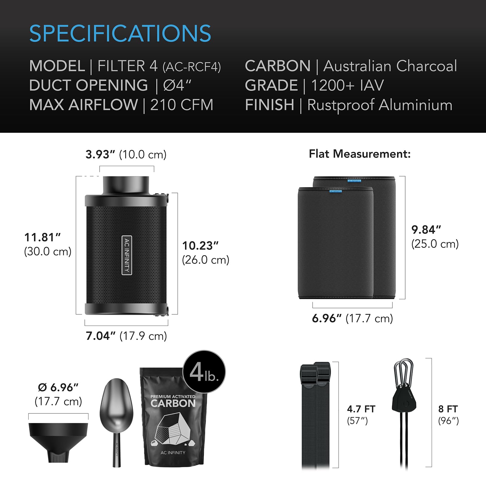 AC Infinity compatible with 4in inline fans for odor control