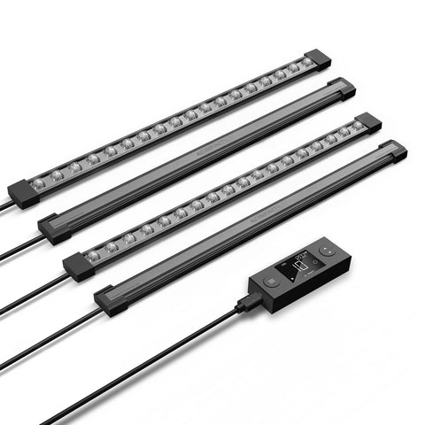 AC Infinity Ionbeam S16 front view highlighting compact bars for even indoor lighting.
