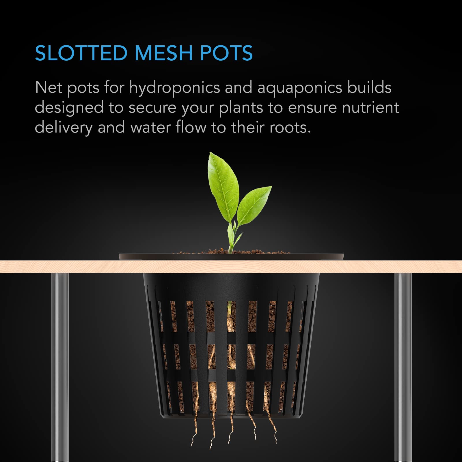 AC Infinity net pots bulk pack for 25 units, ready for indoor or outdoor gardens.