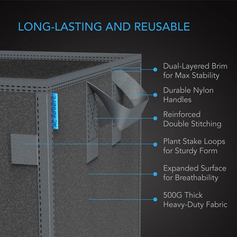 AC Infinity plant stake loop passthrough supports plant structure and root zone