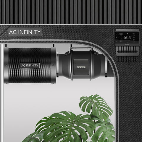 AC Infinity low-noise operation at 32 dBA supports quiet room ventilation