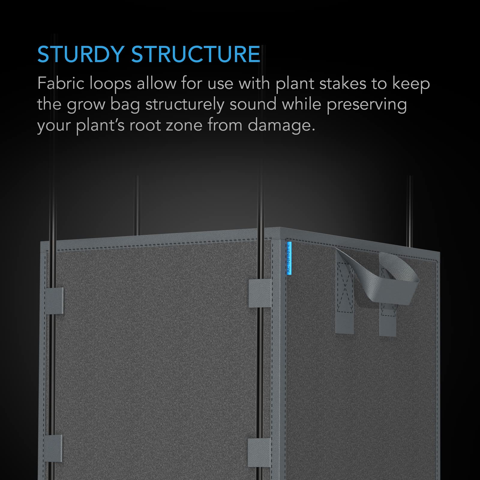 AC Infinity true capacity design offers more root surface area for growth