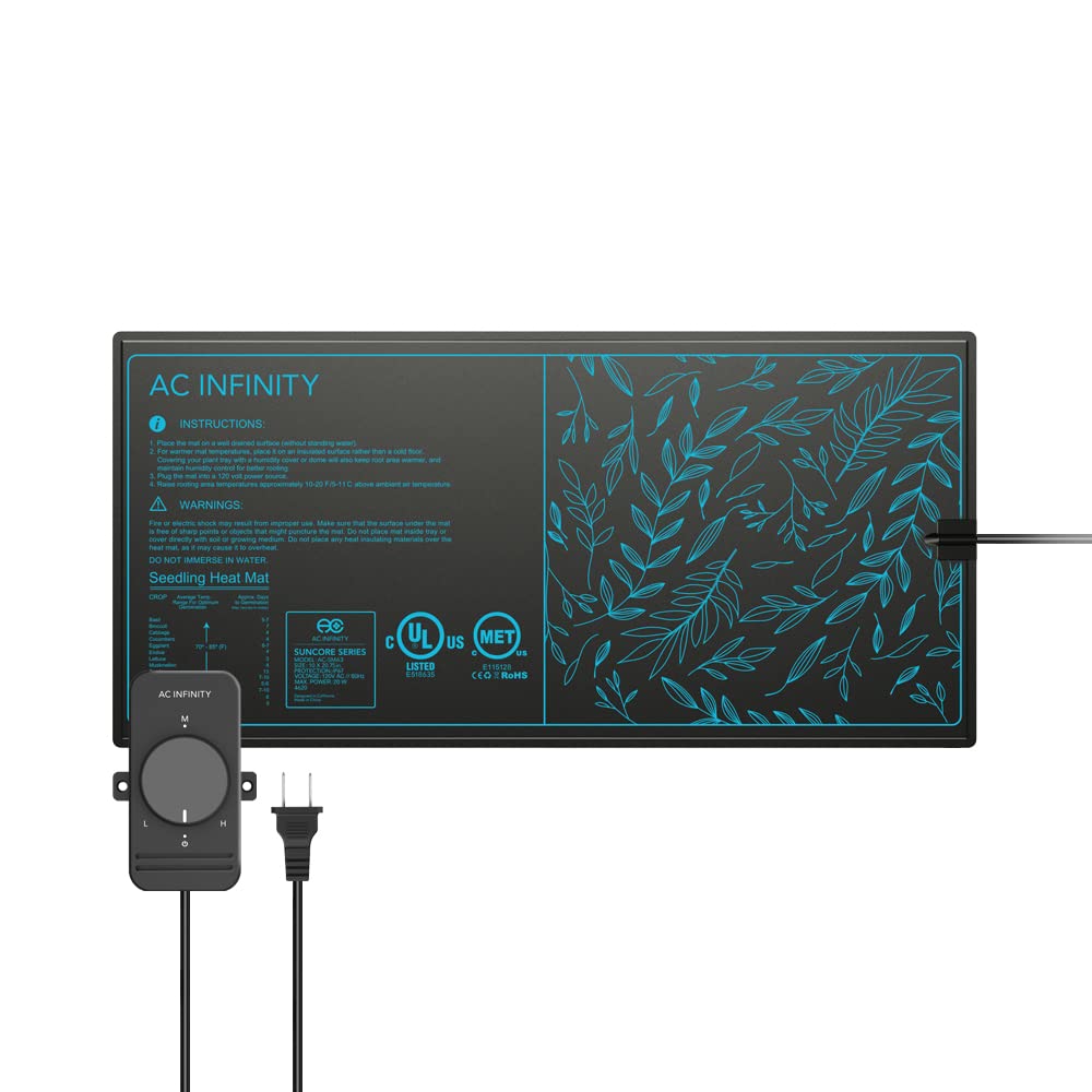 AC Infinity Suncore S3 seedling mat waterproof surface for germination warmth