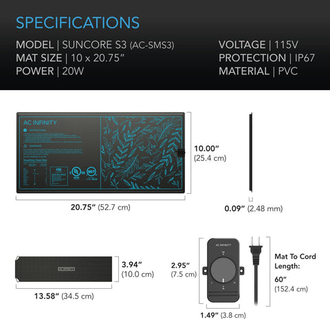 AC Infinity Suncore S3 UL MET certifications confirm electrical safety