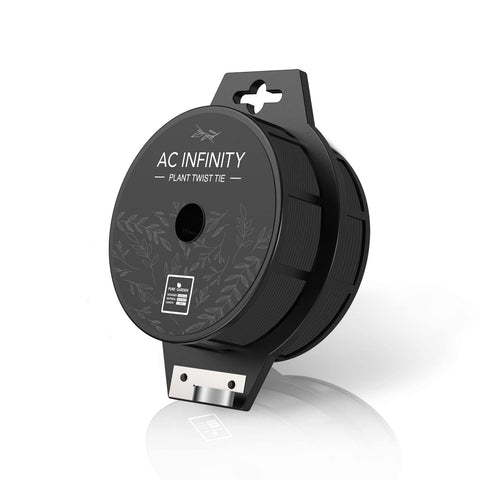 AC Infinity twist ties with built-in cutter on a 100m spool for quick garden fastenings.
