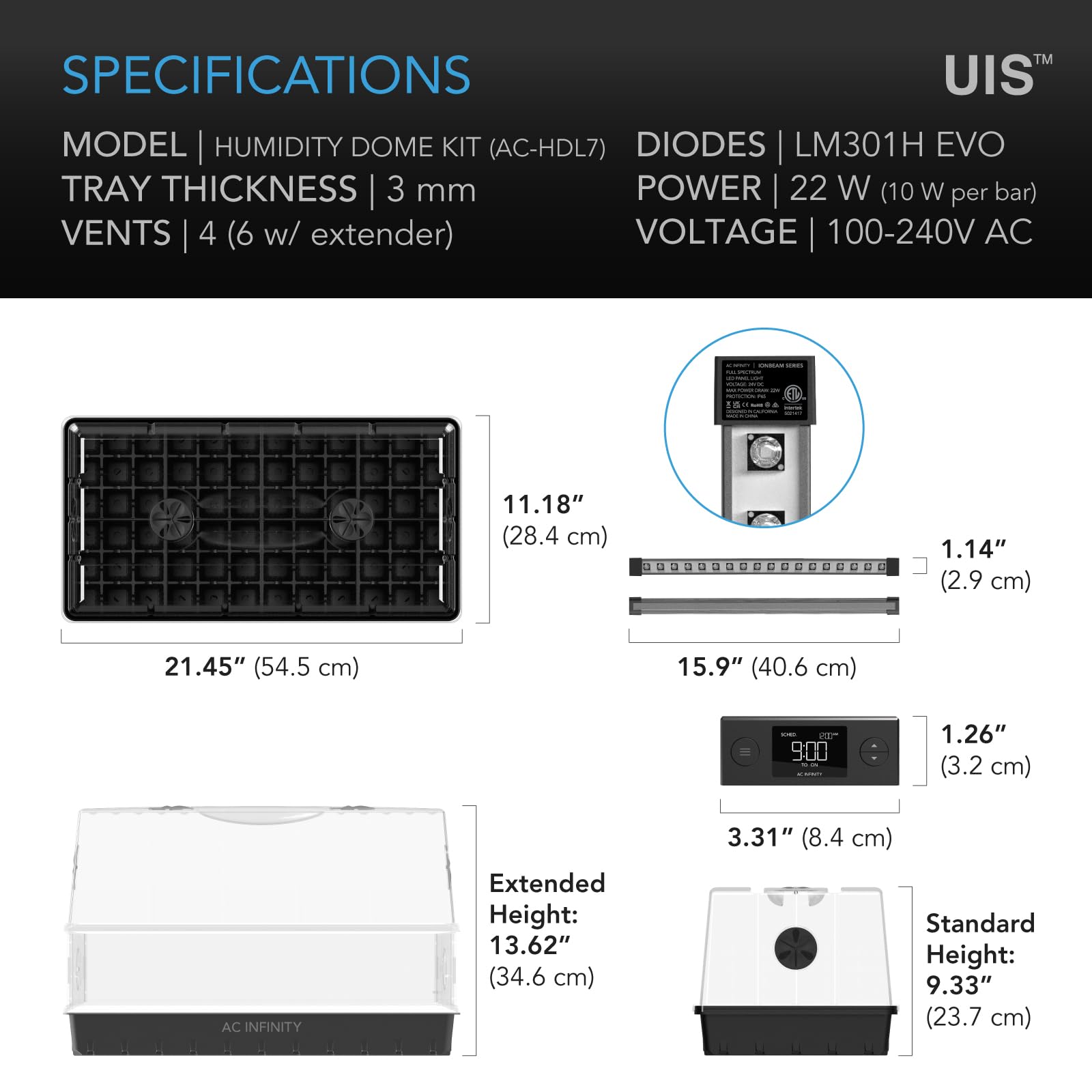 AC Infinity vent extension panels improve airflow and humidity control.