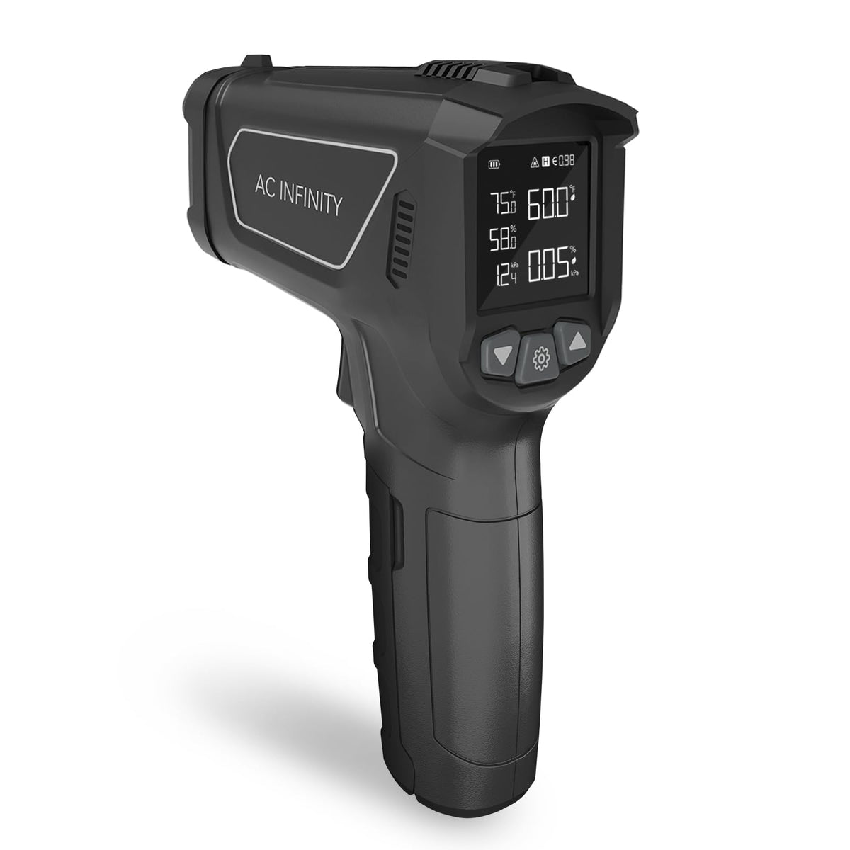 AC Infinity VPD thermometer front view for compact handheld readings.