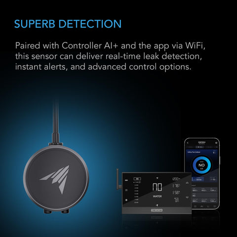 AC Infinity sensor with magnetic mount offers quick, versatile installation.