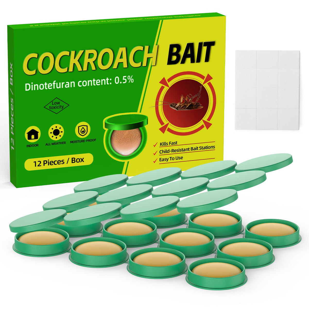 Accecraft Roach Gel Bait station placed in the kitchen to target roaches quickly