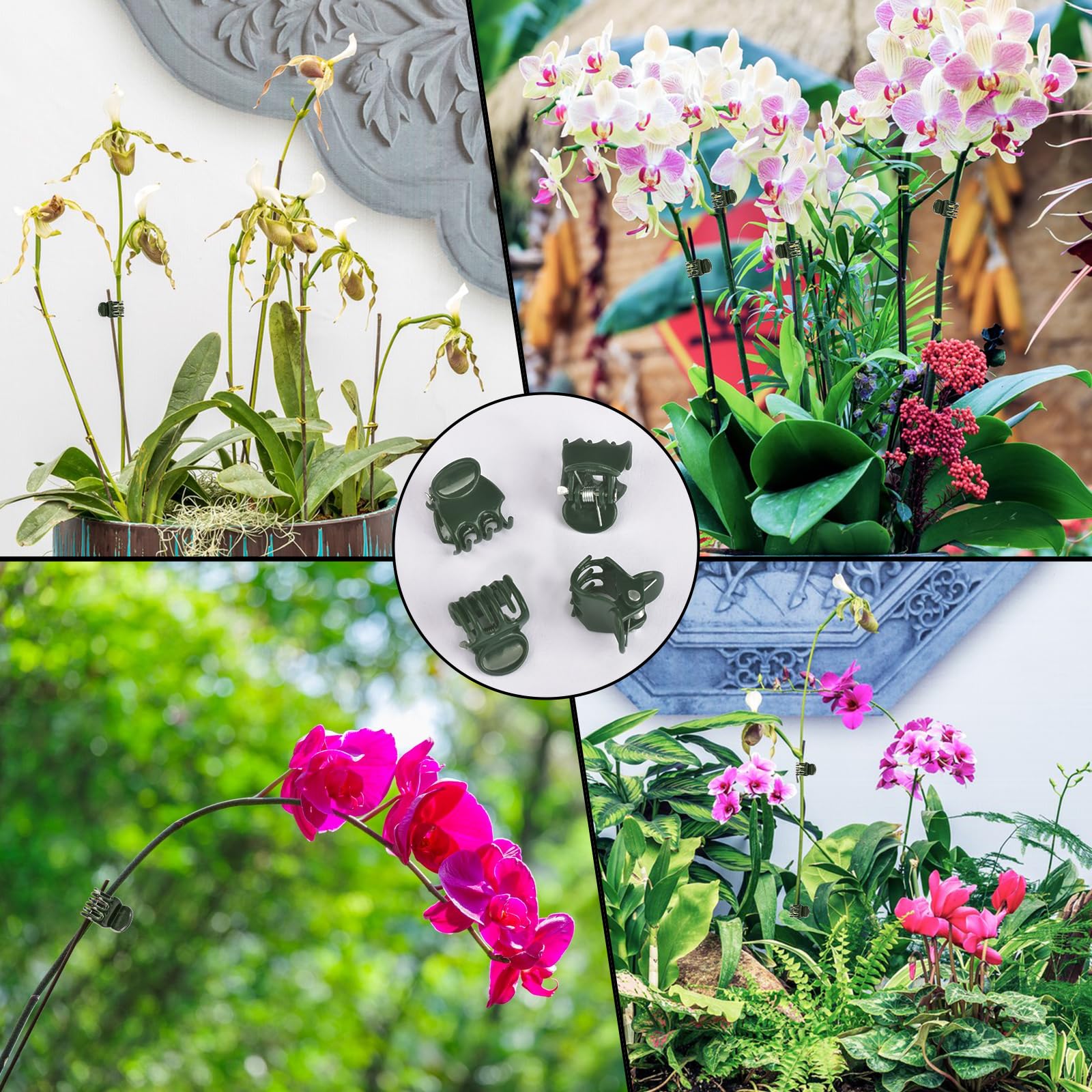 AccEncyc 100pcs garden clips package ready for multiple plants