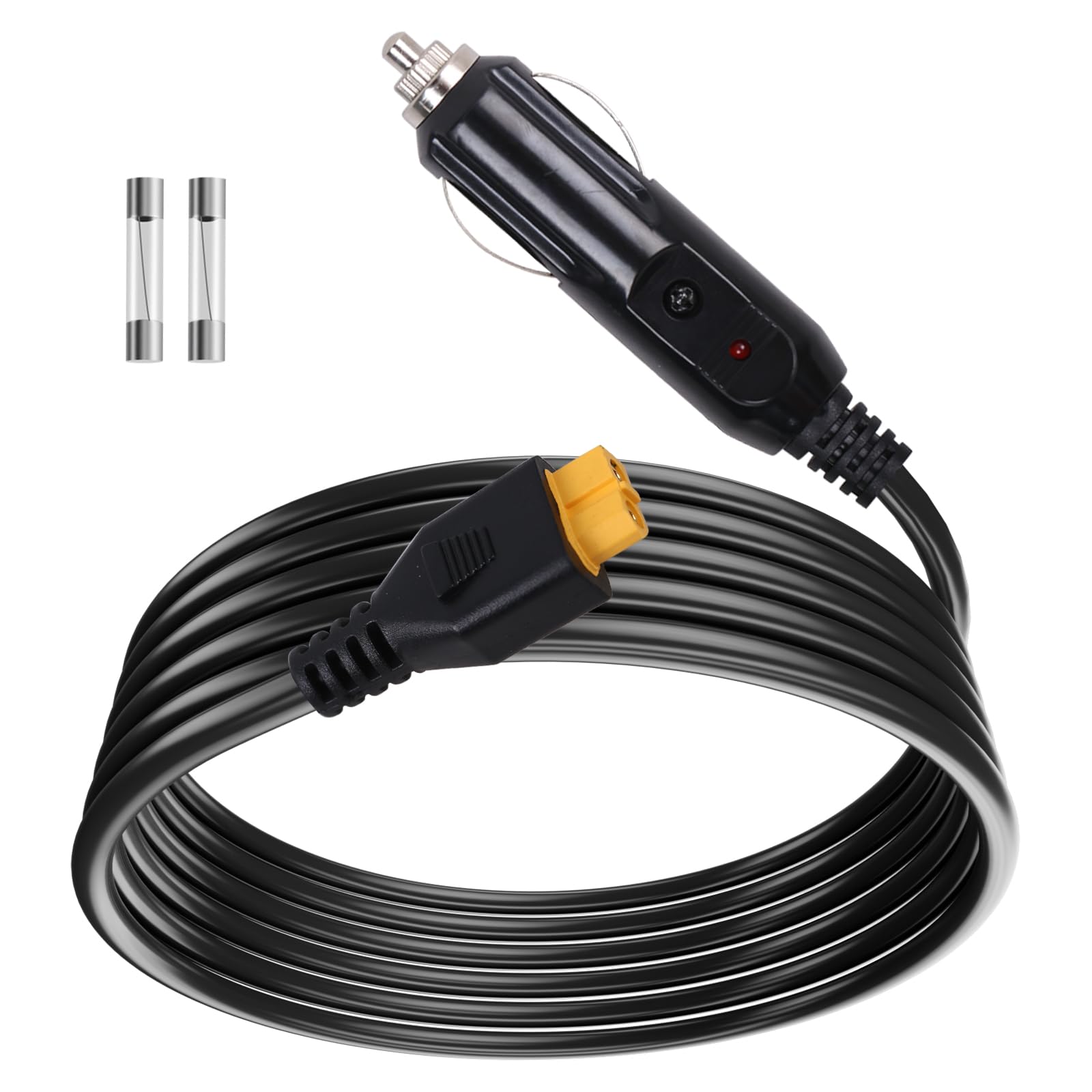 ACEANEA XT60 car charger cable 6.6ft ready for on-the-road power backup