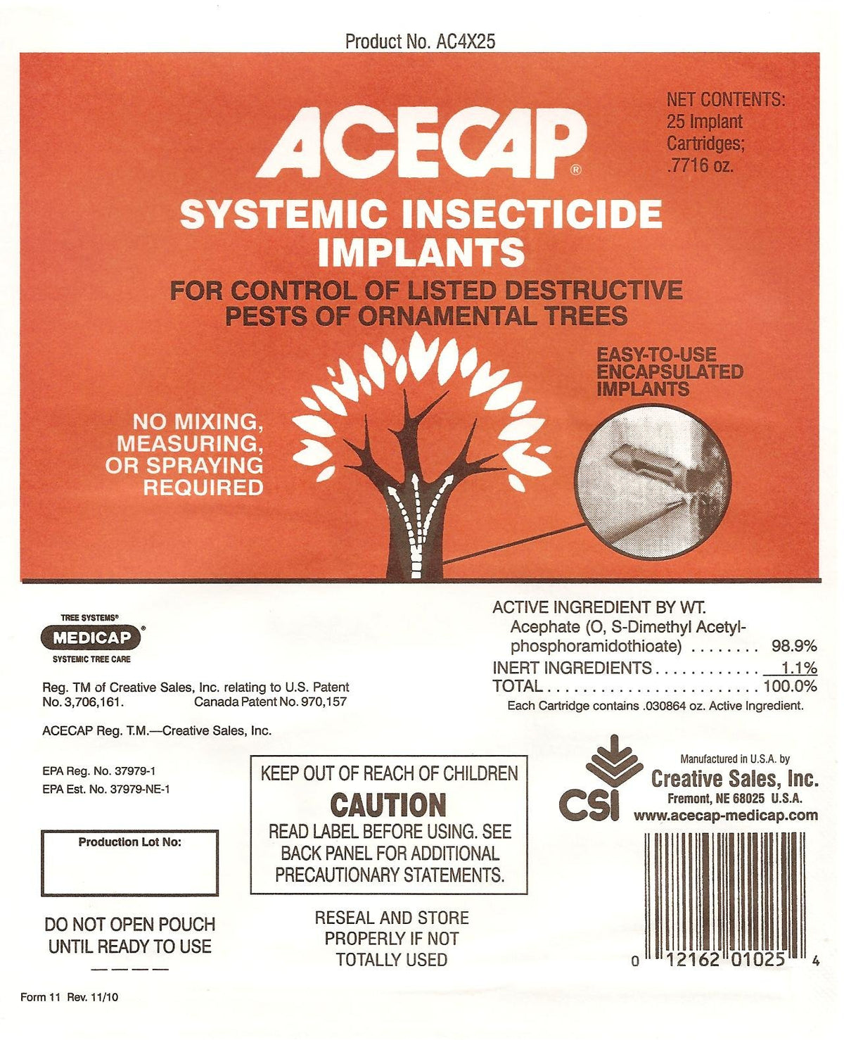 AcecapHywean 3-8 inch tree implant bundle offers discreet, long-lasting pest protection for ornamental trees.