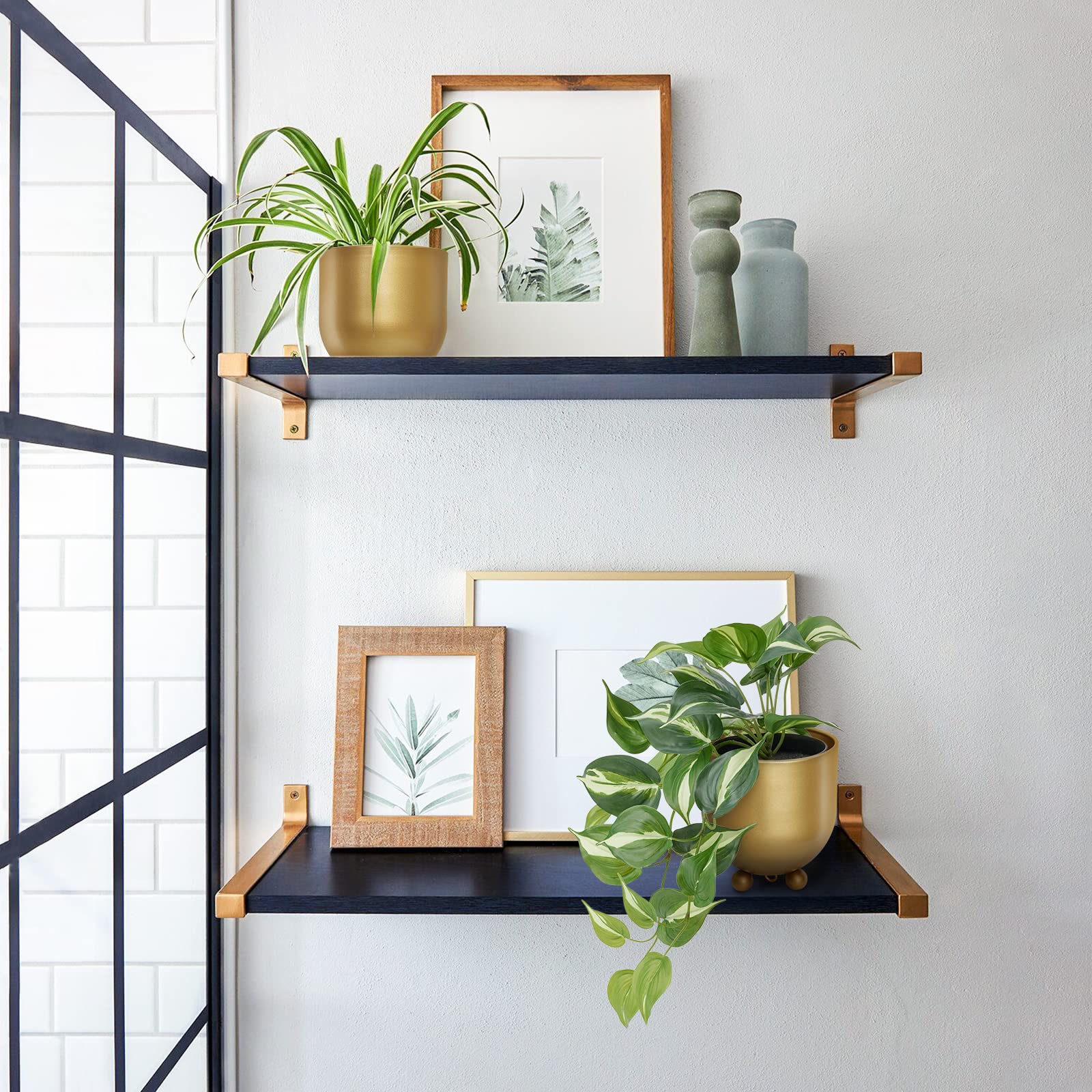 AceList Boho Gold planter on outdoor patio for a charming touch
