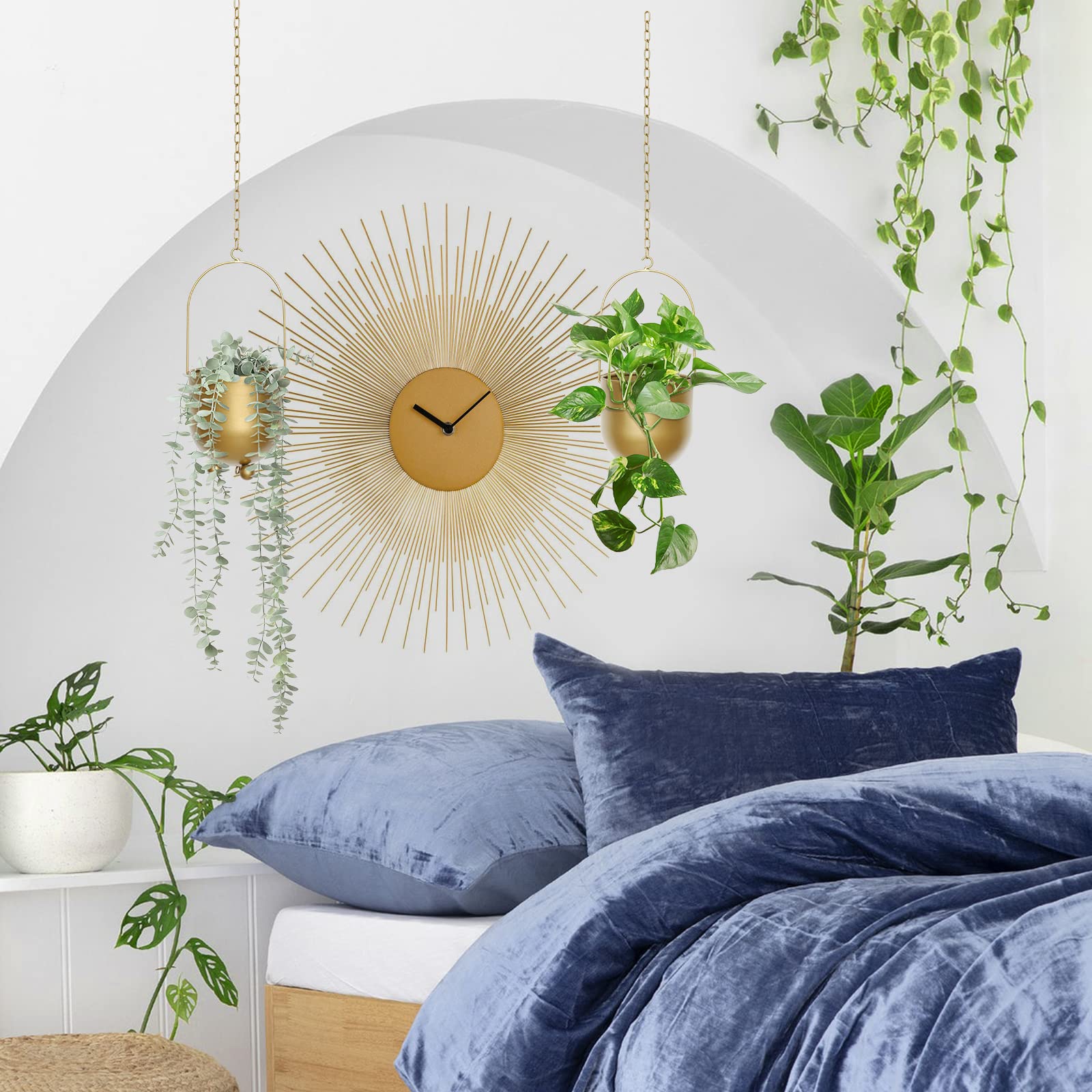 AceList Boho Gold planter packaging showing hooks and chains included