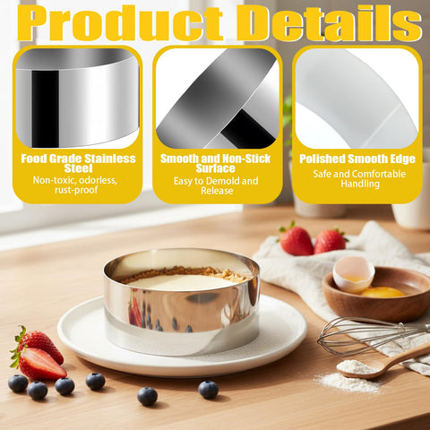 Acellegic stainless steel ring mold with smooth edges for safe use