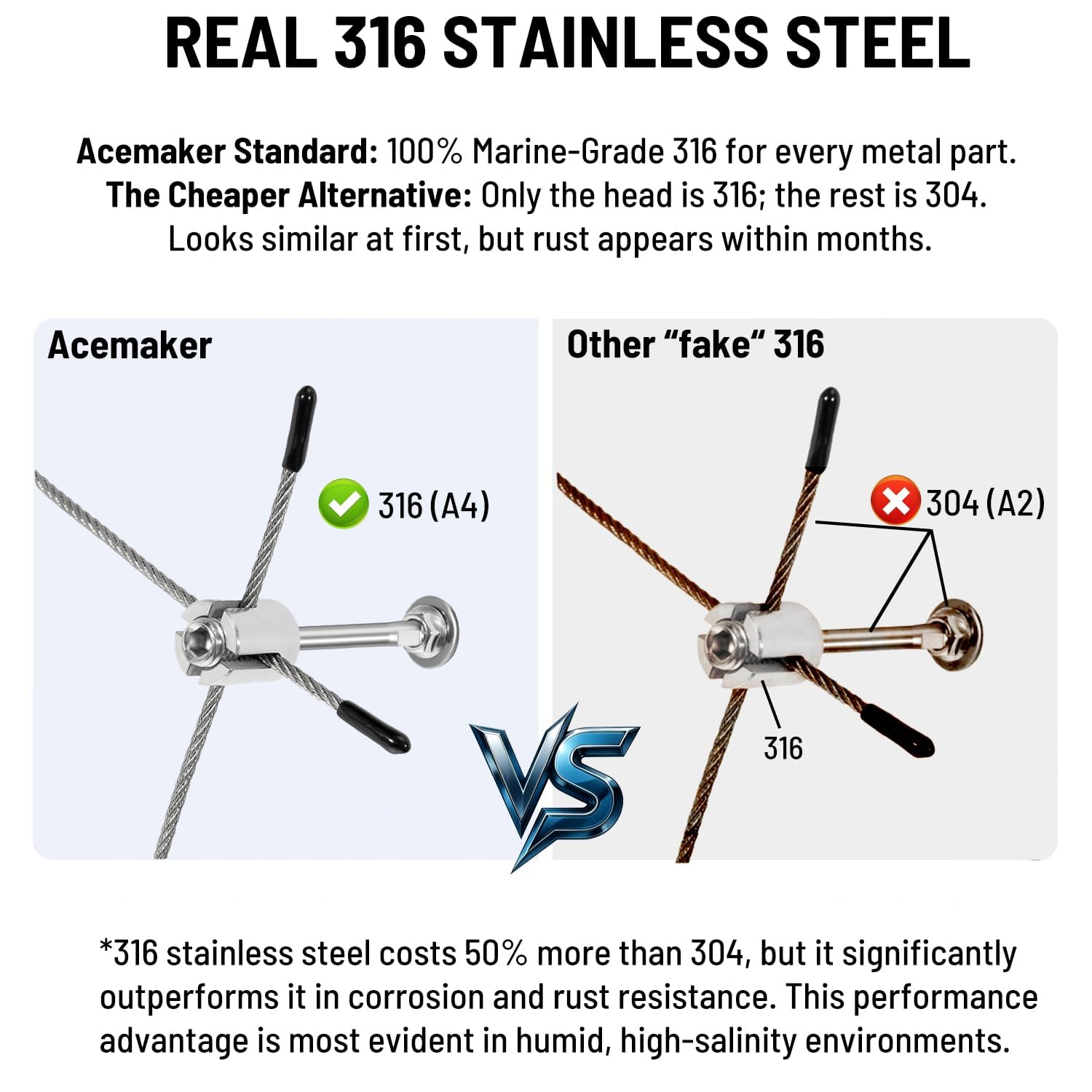 Acemaker 7x7 cable grips securely to climbing plants.