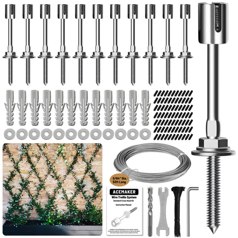 Acemaker wire trellis kit components ready for quick DIY setup and sturdy support.