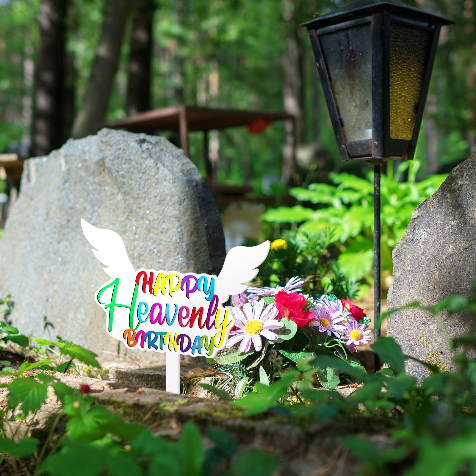 AceOrbit memorial stake provides sturdy anchoring for respectful remembrance outdoors.