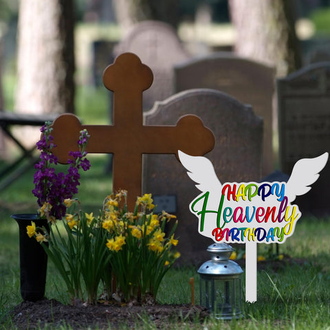 AceOrbit garden grave marker remains rustproof and waterproof, enduring seasonal outdoor display.