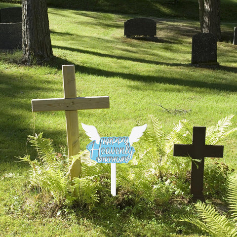 AceOrbit heaven birthday marker blue ideal for memorial gatherings.