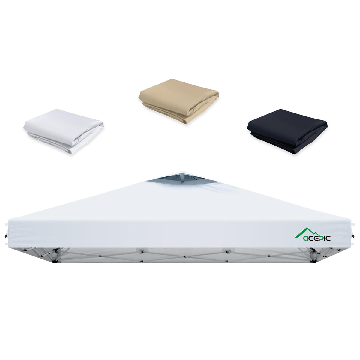 Acepic 10x10 canopy top cover with air vent for shade stability