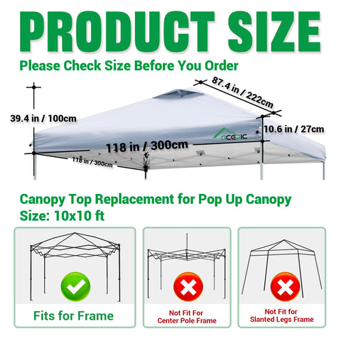 Acepic air vent top improves airflow while keeping your canopy cool