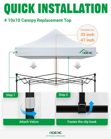 Acepic backyard camping setup with Acepic top cover attached