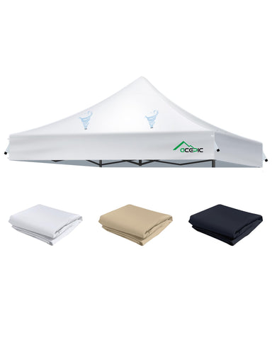 Acepic heavy-duty 10x10 top cover shows weatherproof canopy roof