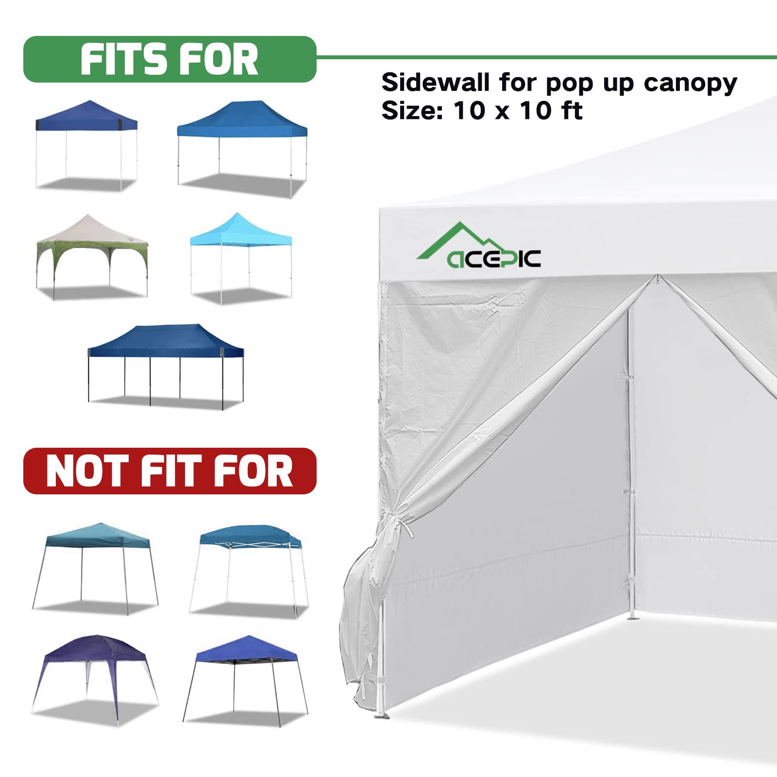 Acepic hook-and-loop attachment system ensuring secure fit against wind.