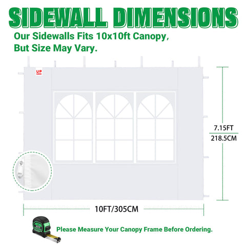 Acepic outdoor sidewalls fit most 10x10 or 10x20 tents at events