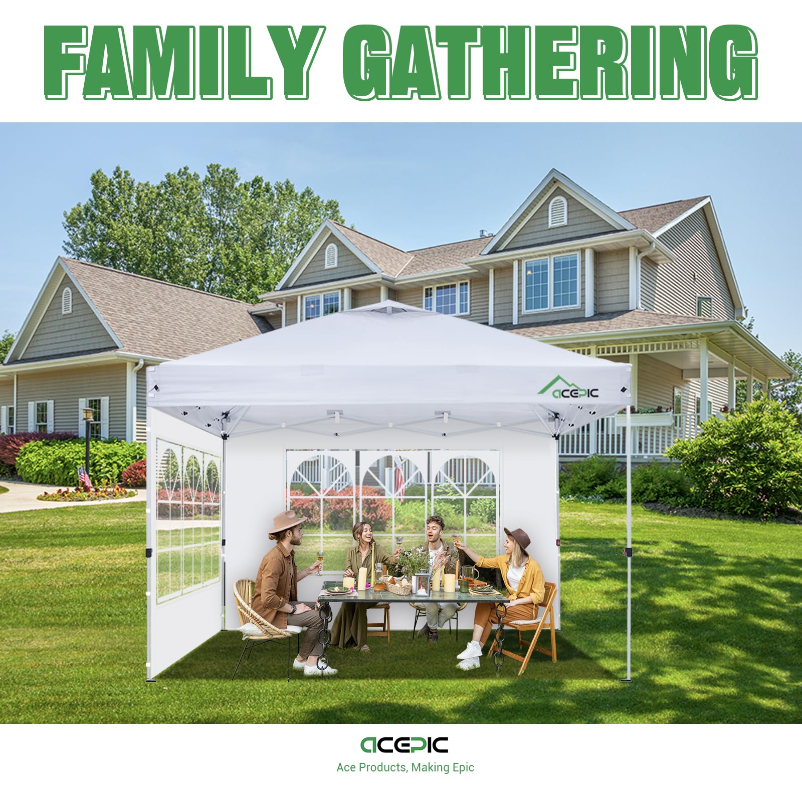 Acepic 210D Oxford sidewall for canopy provides sturdy protection