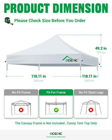 Acepic top cover UV-protected fabric close-up for sun resistance