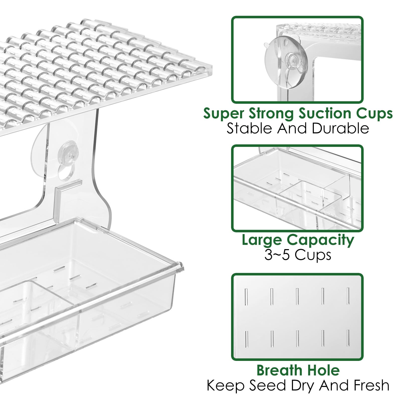 ACEROMT removable tray enables quick refills and easy cleaning