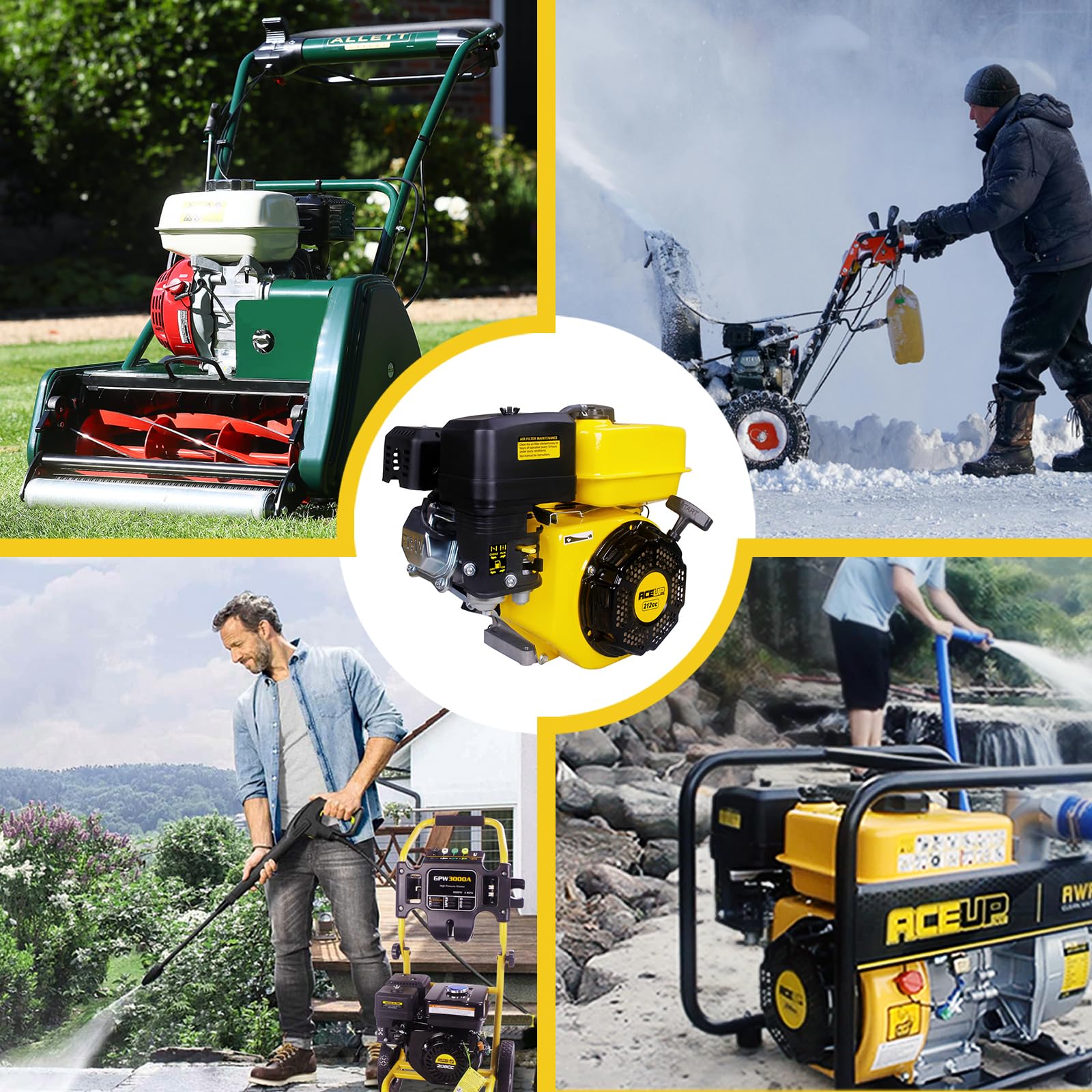 Aceup Energy 7HP engine suitable for multiple projects with durable build and warranty.