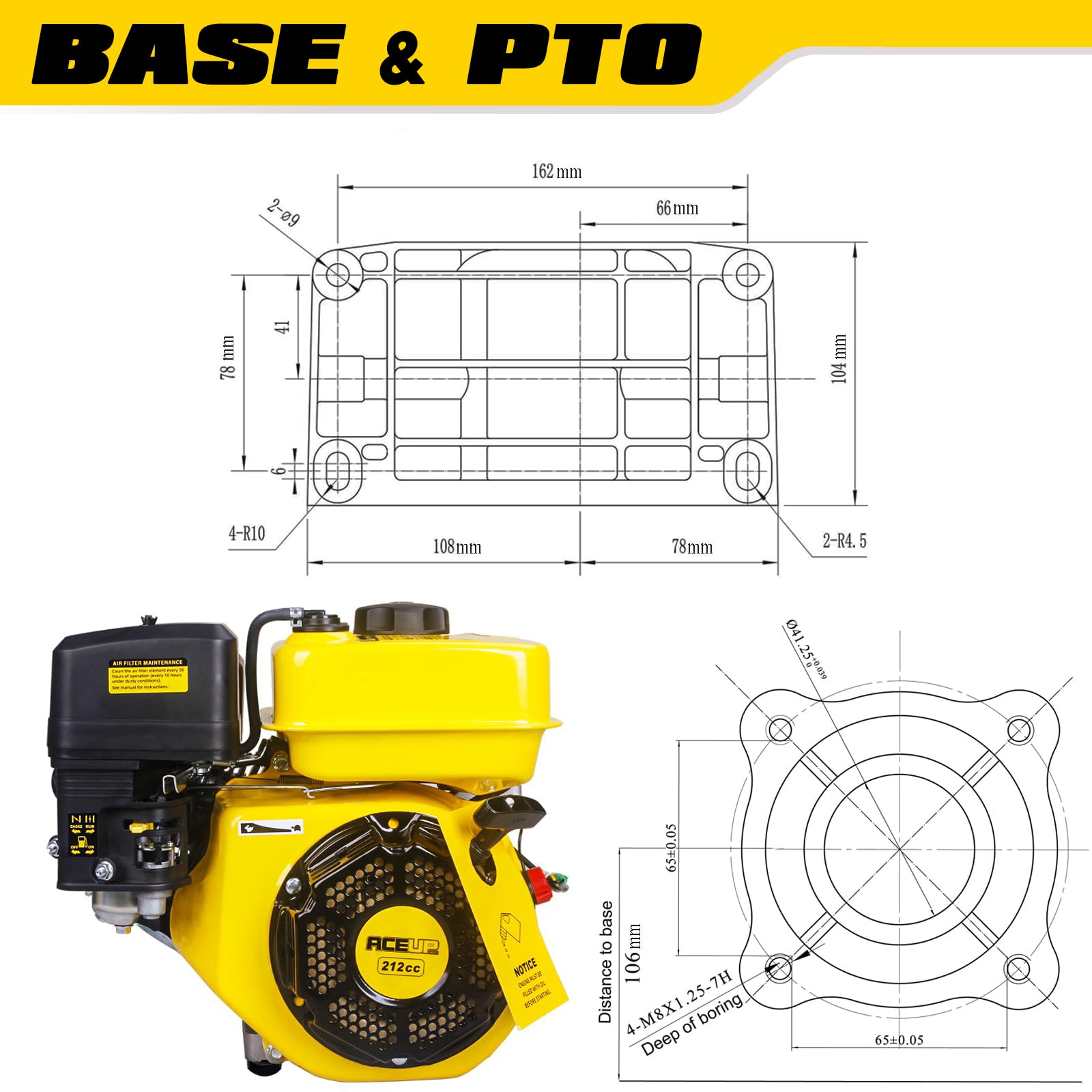 Aceup Energy 7HP engine is EPA compliant and factory-tested for quality.