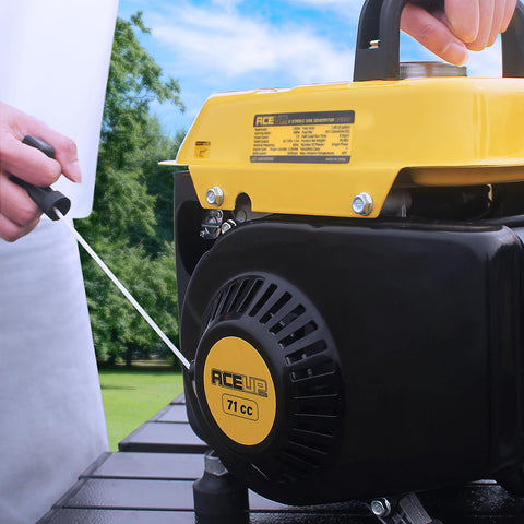 Aceup Energy 1.1-gallon fuel tank supports hours of power between refuels.