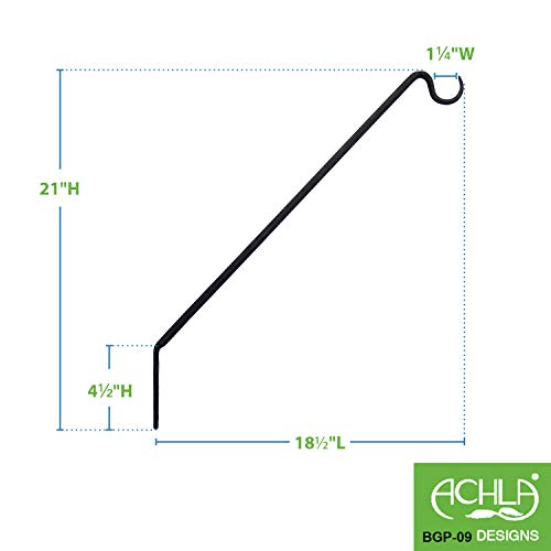 Achla Designs wrought-iron 45-degree mount for lanterns and feeders.