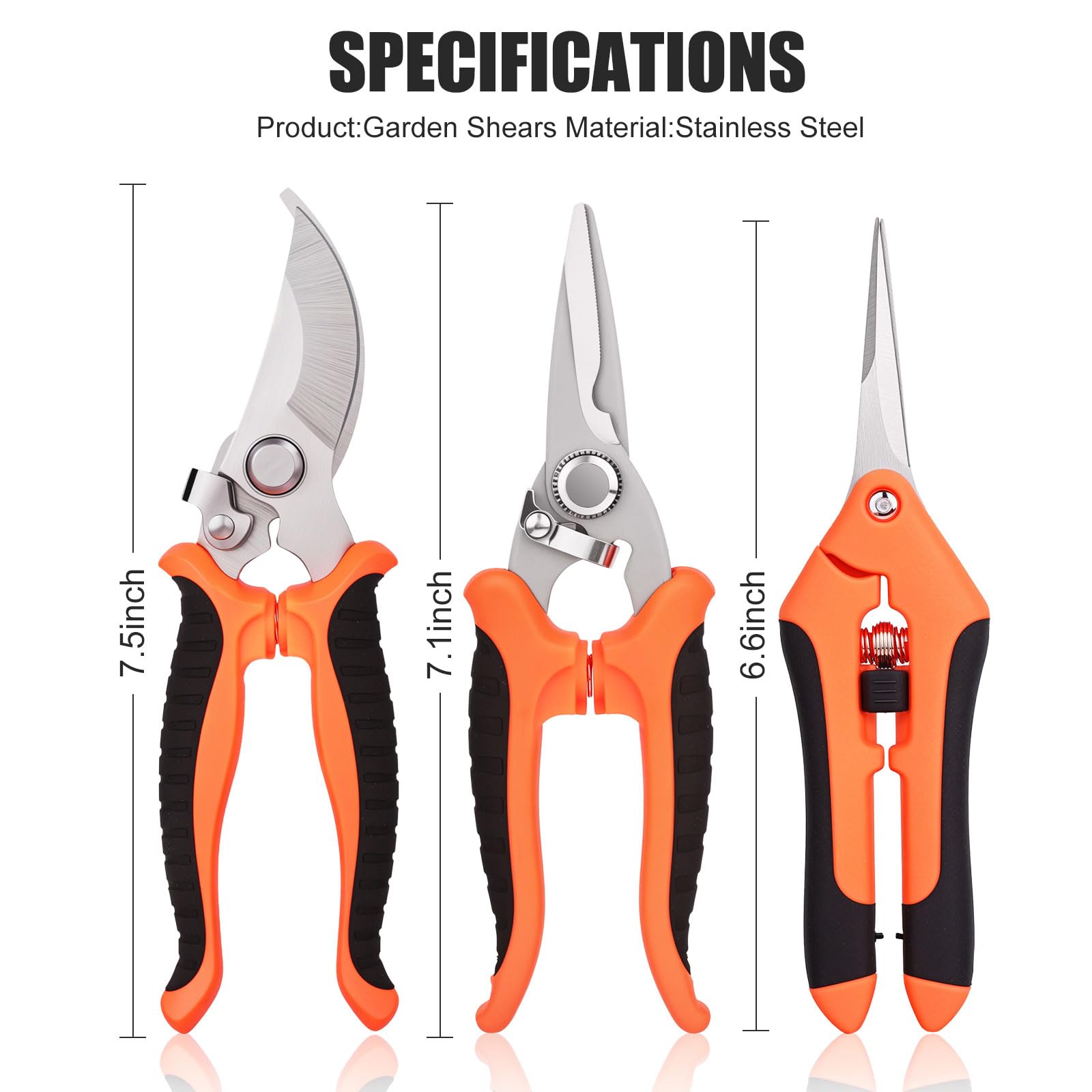 Curved handles minimize wear and tear for easier pruning.