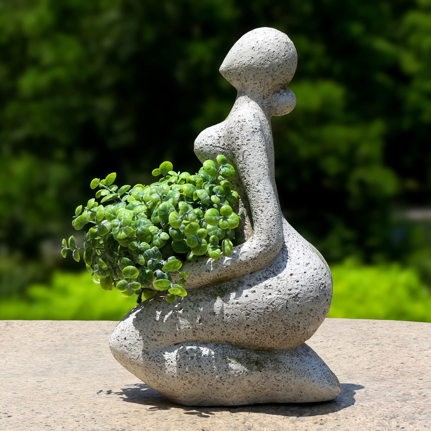 Aclema New Life face planter close-up, textured stone-like surface for stylish decor.