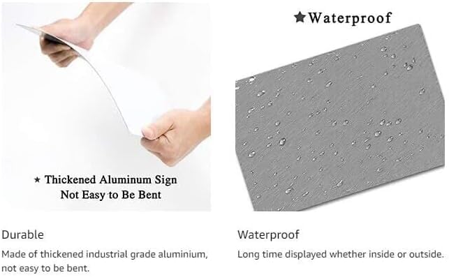 aconatic sign with pre-punched mounting holes for quick installation.