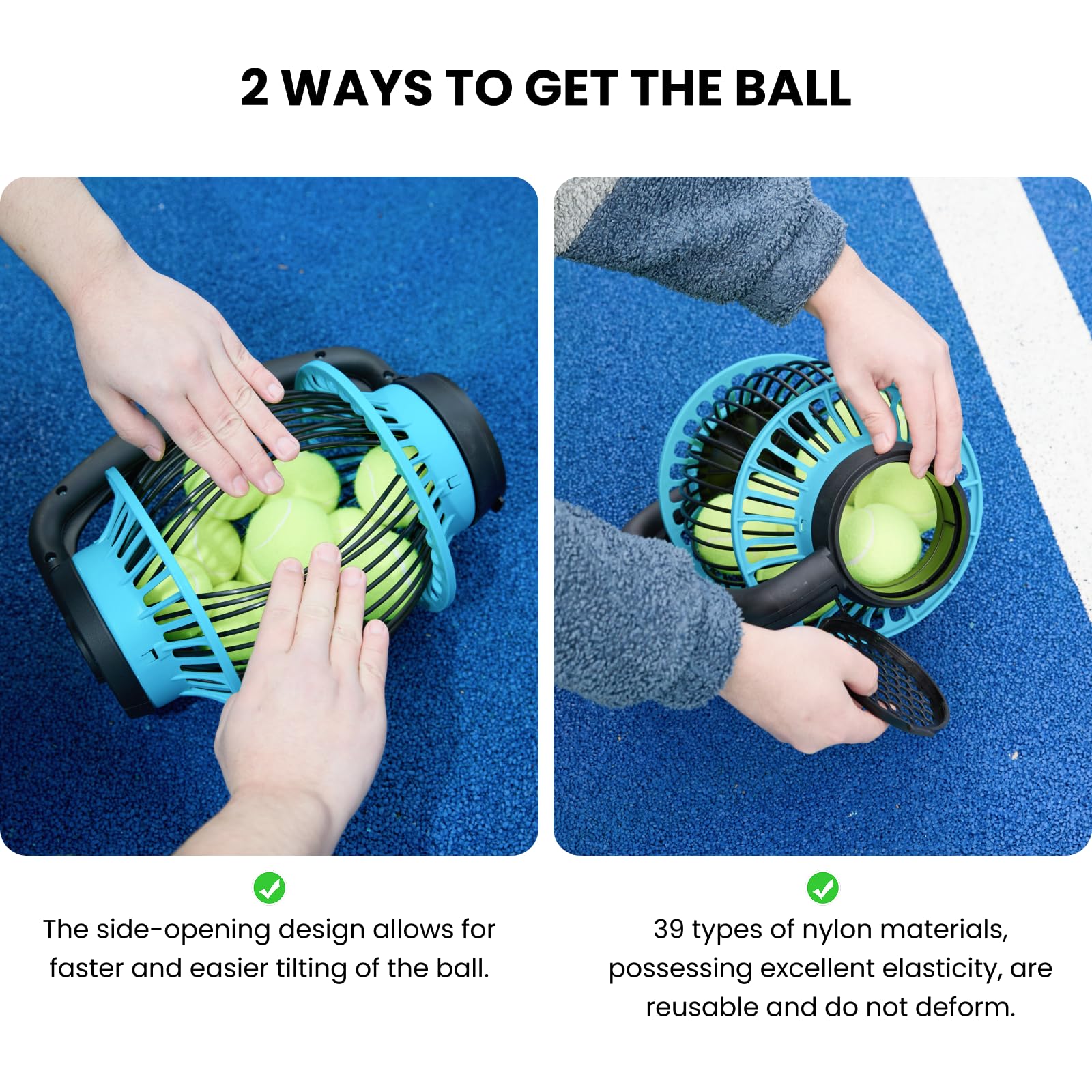 Acorn Picker Upper Roller features an adjustable ergonomic handle for comfortable use.