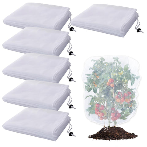 Acostop 6-pack bird netting cover protecting garden plants while letting sun and air through.