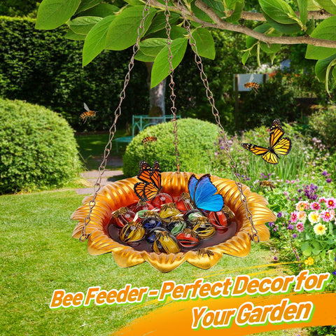 Acostop iron bee bath is anti-rust and weather-resistant for outdoor use